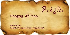 Posgay Áron névjegykártya