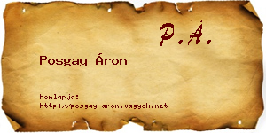 Posgay Áron névjegykártya